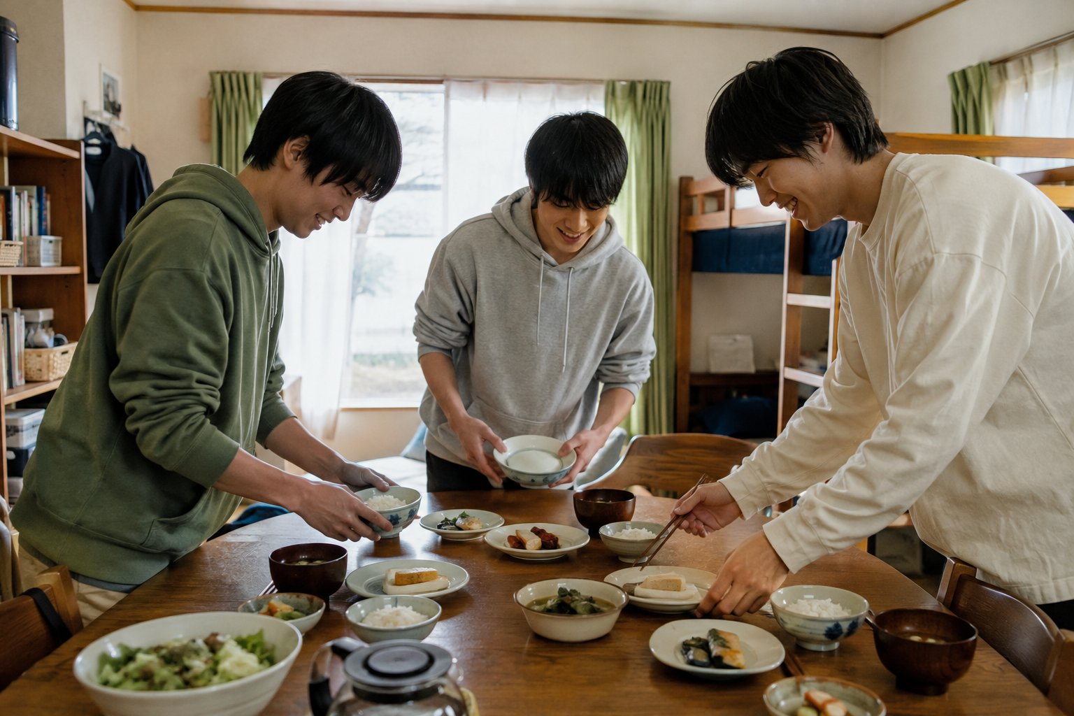 寮での暮らしを表すイメージ